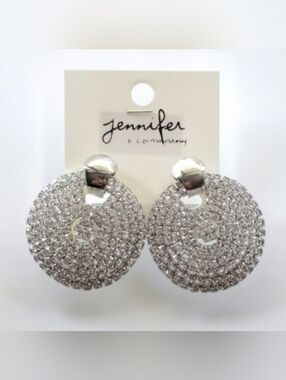 Crystal Clear Rhinestone Earrings